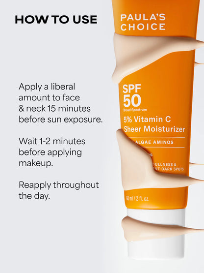 5% Vitamin C Sheer Moisturizer SPF 50